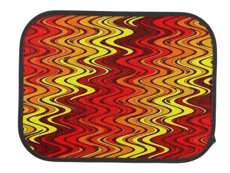 Car Mats-WAVY #2 Car Mats Sets-Reds & Oranges & Yellows-from COLORADDICTED.COM-