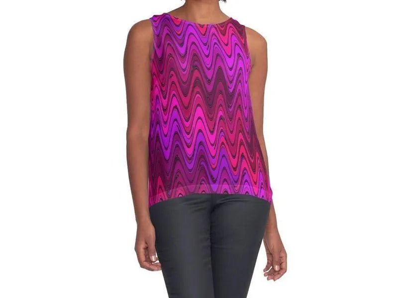 Contrast Tanks-WAVY #2 Contrast Tanks-Purples & Fuchsias & Violets & Magentas-from COLORADDICTED.COM-
