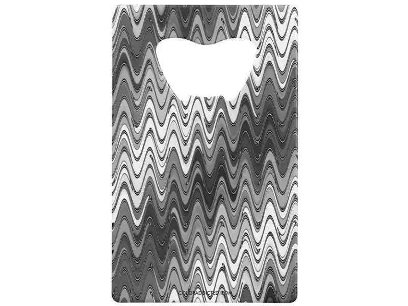 Credit Card Bottle Openers-WAVY #2 Credit Card Bottle Openers-Grays & White-from COLORADDICTED.COM-