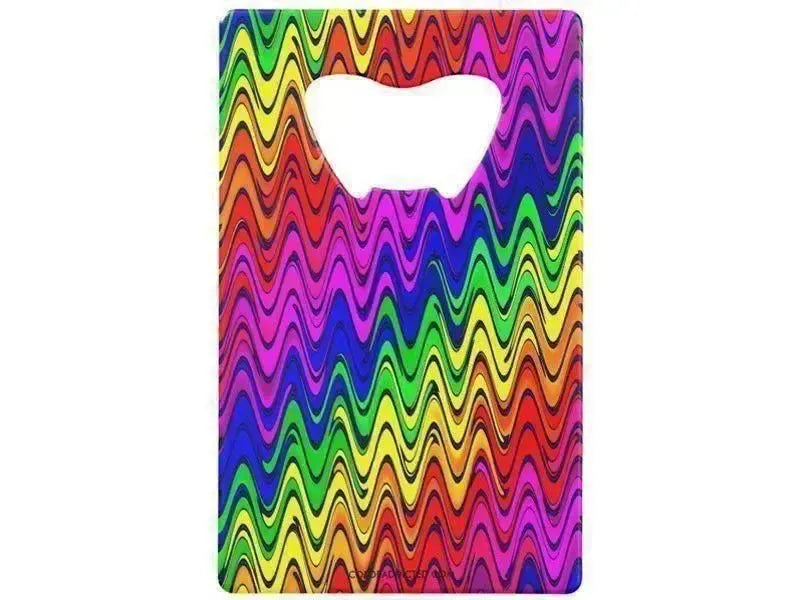 Credit Card Bottle Openers-WAVY #2 Credit Card Bottle Openers-Multicolor Bright-from COLORADDICTED.COM-