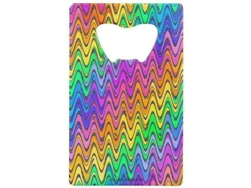 Credit Card Bottle Openers-WAVY #2 Credit Card Bottle Openers-Multicolor Light-from COLORADDICTED.COM-
