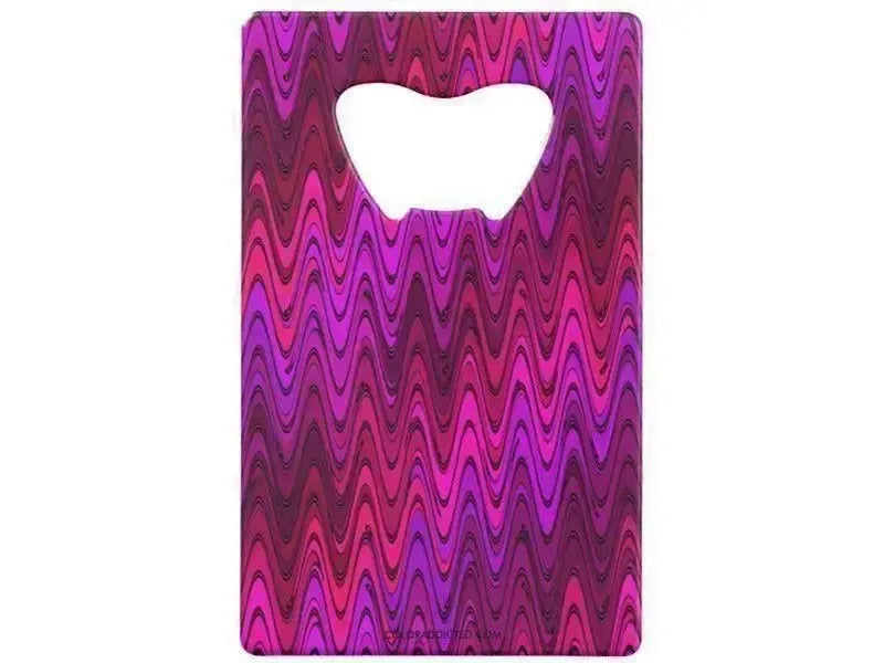 Credit Card Bottle Openers-WAVY #2 Credit Card Bottle Openers-Purples, Fuchsias, Violets & Magentas-from COLORADDICTED.COM-