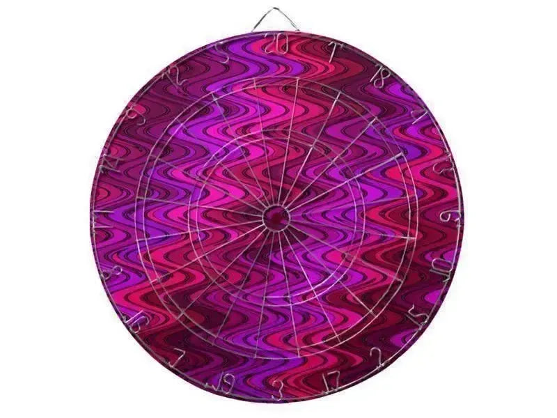 Dartboards-WAVY #2 Dartboards (includes 6 Darts)-Purples & Fuchsias & Violets & Magentas-from COLORADDICTED.COM-