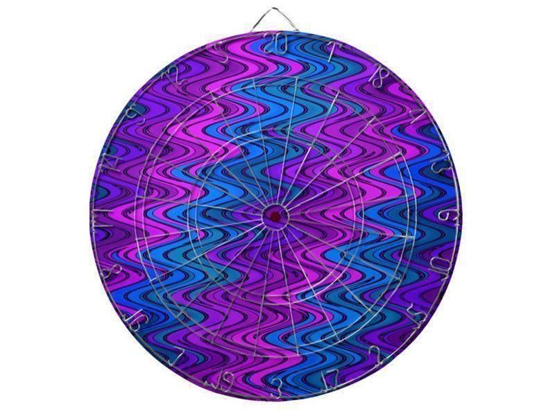 Dartboards-WAVY #2 Dartboards (includes 6 Darts)-Purples &amp; Violets &amp; Turquoises-from COLORADDICTED.COM-
