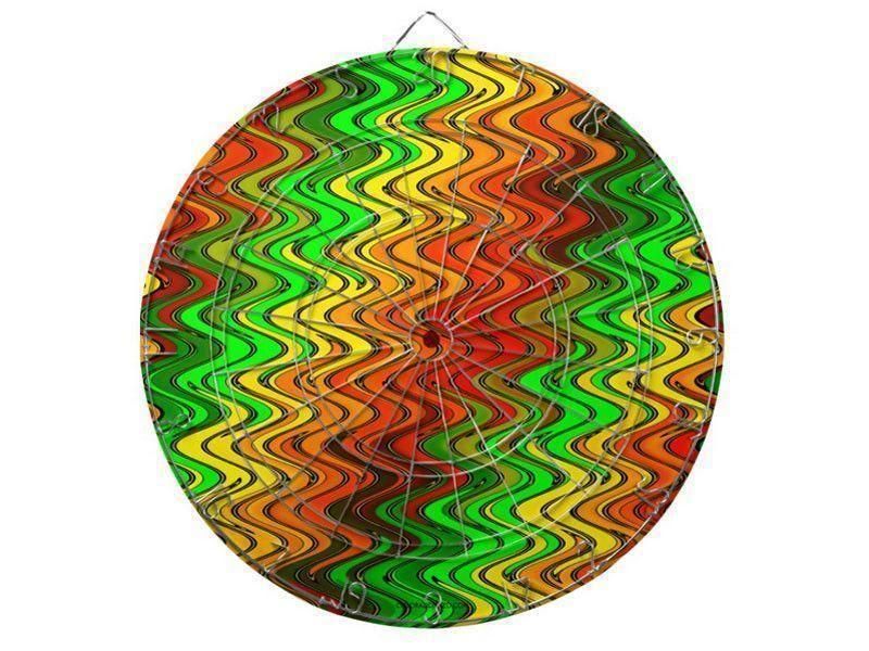Dartboards-WAVY #2 Dartboards (includes 6 Darts)-Reds &amp; Oranges &amp; Yellows &amp; Greens-from COLORADDICTED.COM-