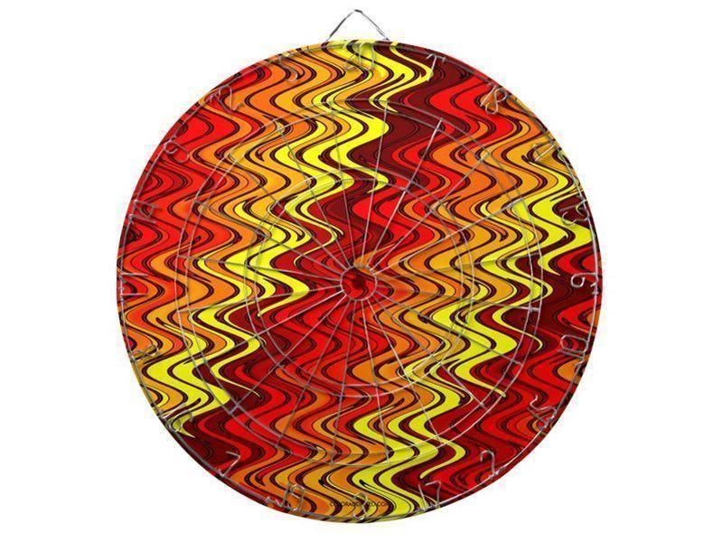 Dartboards-WAVY #2 Dartboards (includes 6 Darts)-Reds &amp; Oranges &amp; Yellows-from COLORADDICTED.COM-