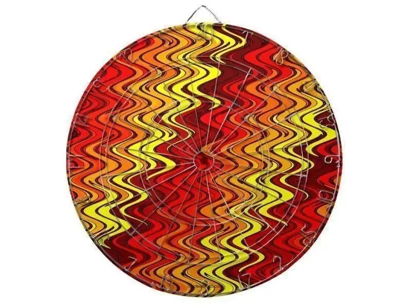 Dartboards-WAVY #2 Dartboards (includes 6 Darts)-Reds & Oranges & Yellows-from COLORADDICTED.COM-