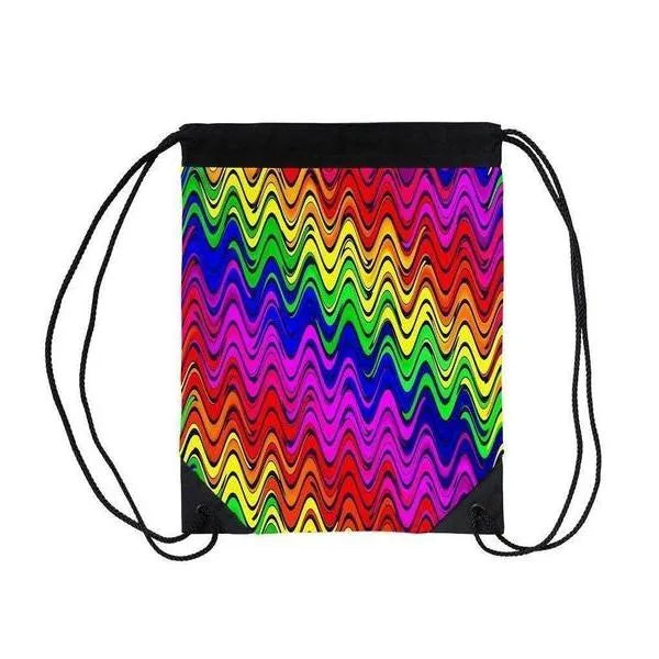 Drawstring Bags-WAVY #2 Drawstring Bags-from COLORADDICTED.COM-
