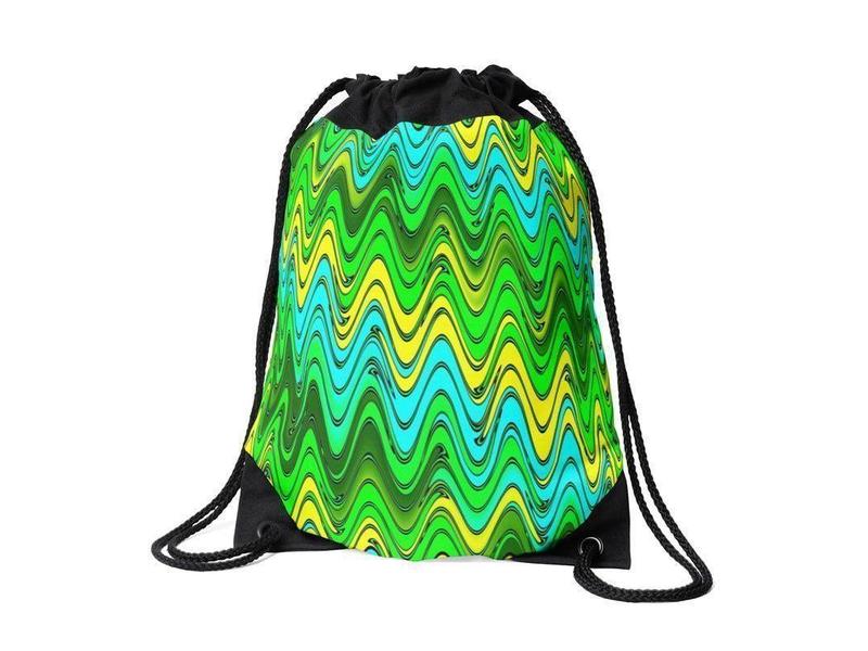 Drawstring Bags-WAVY #2 Drawstring Bags-from COLORADDICTED.COM-