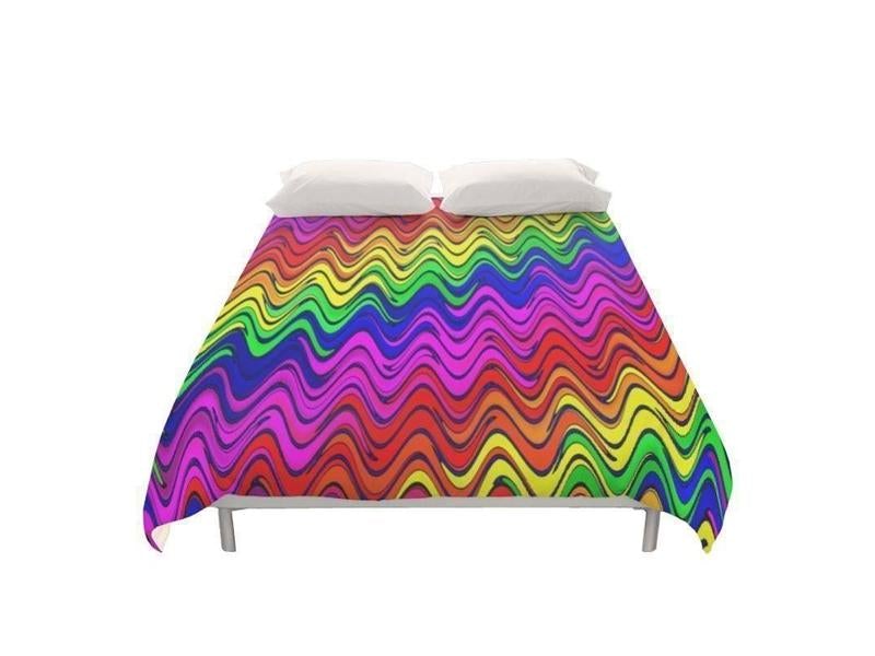 Duvet Covers-WAVY #2 Duvet Covers-Multicolor Bright-from COLORADDICTED.COM-