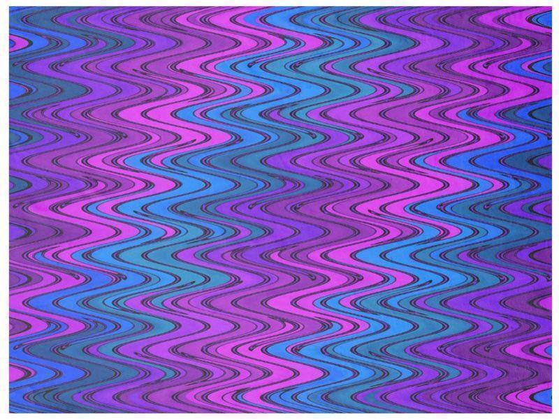 Fleece Blankets-WAVY #2 Fleece Blankets-Purples, Violets &amp; Turquoises-from COLORADDICTED.COM-