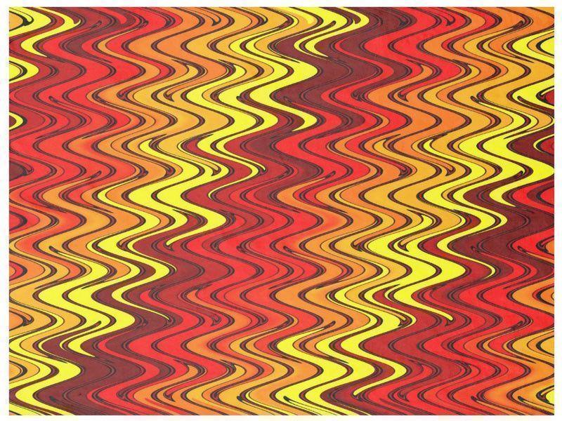 Fleece Blankets-WAVY #2 Fleece Blankets-Reds, Oranges &amp; Yellows-from COLORADDICTED.COM-
