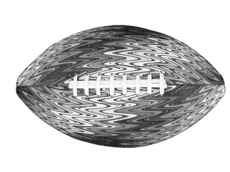 Footballs-WAVY #2 Footballs &amp; Mini Footballs-Grays &amp; White-from COLORADDICTED.COM-