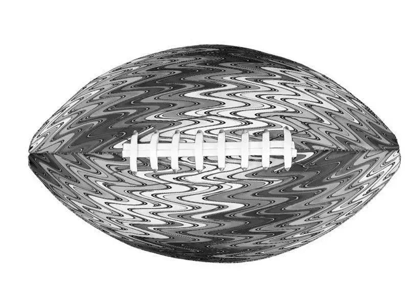 Footballs-WAVY #2 Footballs & Mini Footballs-Grays & White-from COLORADDICTED.COM-
