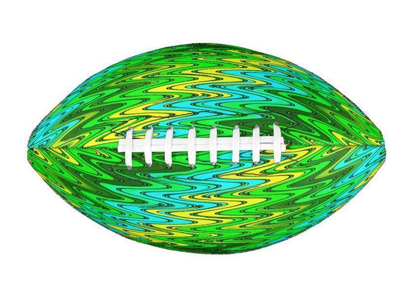 Footballs-WAVY #2 Footballs &amp; Mini Footballs-Greens &amp; Yellows &amp; Light Blues-from COLORADDICTED.COM-