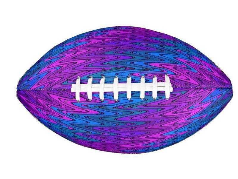 Footballs-WAVY #2 Footballs &amp; Mini Footballs-Purples &amp; Violets &amp; Turquoises-from COLORADDICTED.COM-