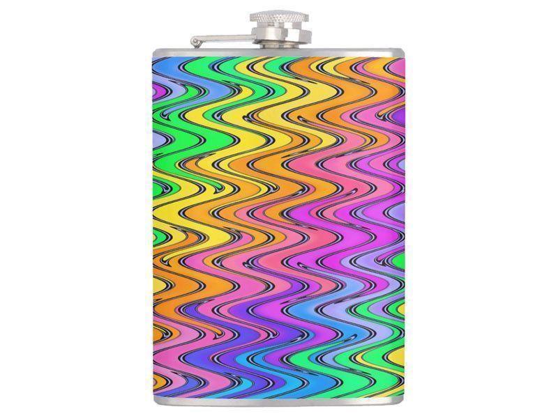 Hip Flasks-WAVY #2 Hip Flasks-Multicolor Light-from COLORADDICTED.COM-
