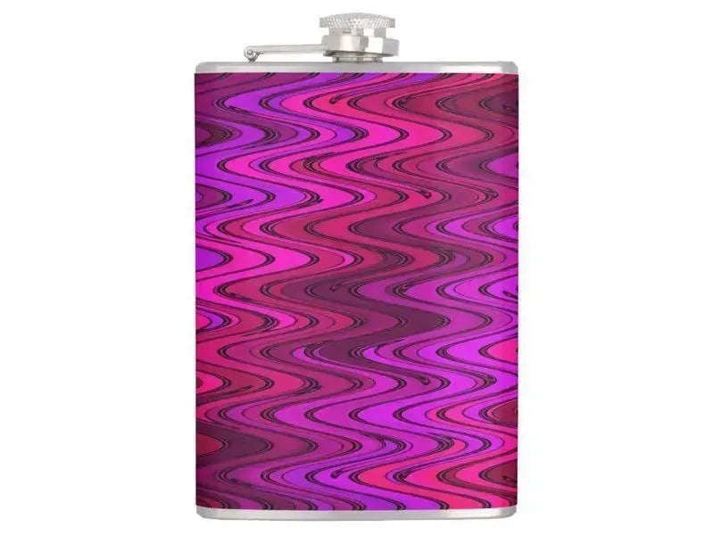 Hip Flasks-WAVY #2 Hip Flasks-Purples & Fuchsias & Violets & Magentas-from COLORADDICTED.COM-