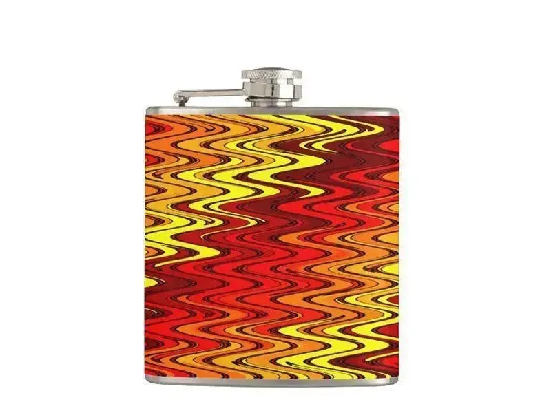 Hip Flasks-WAVY #2 Hip Flasks-Reds & Oranges & Yellows-from COLORADDICTED.COM-