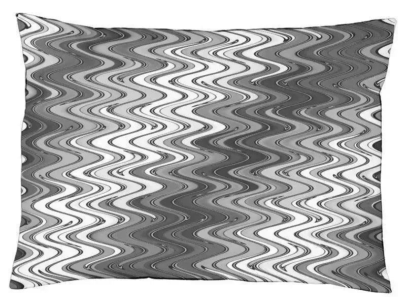 Dog Beds-WAVY #2 Indoor/Outdoor Dog Beds-Grays & White-from COLORADDICTED.COM-