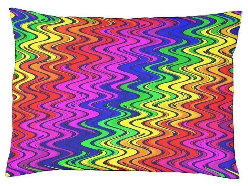 Dog Beds-WAVY #2 Indoor/Outdoor Dog Beds-Multicolor Bright-from COLORADDICTED.COM-