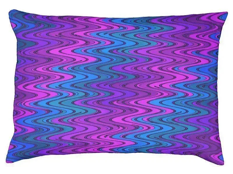 Dog Beds-WAVY #2 Indoor/Outdoor Dog Beds-Purples, Violets & Turquoises-from COLORADDICTED.COM-