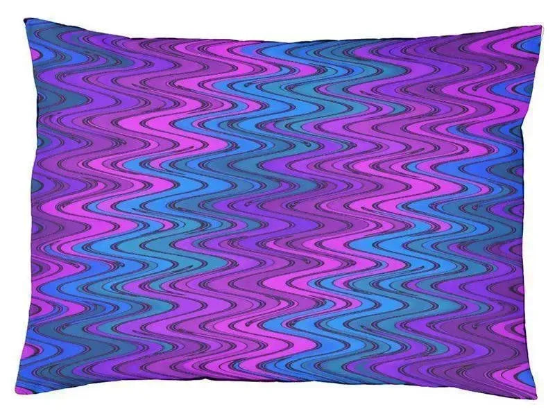 Dog Beds-WAVY #2 Indoor/Outdoor Dog Beds-Purples, Violets & Turquoises-from COLORADDICTED.COM-