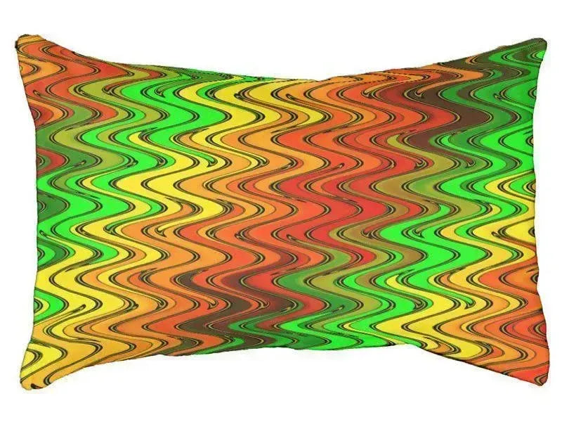 Dog Beds-WAVY #2 Indoor/Outdoor Dog Beds-Reds, Oranges, Yellows & Greens-from COLORADDICTED.COM-