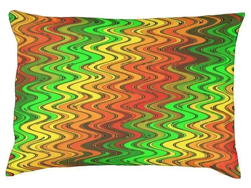 Dog Beds-WAVY #2 Indoor/Outdoor Dog Beds-Reds, Oranges, Yellows & Greens-from COLORADDICTED.COM-
