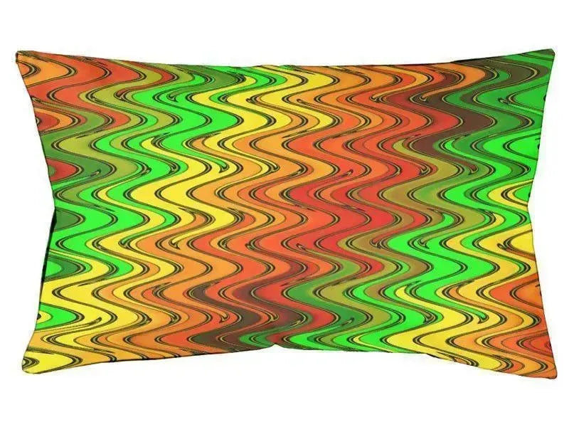 Dog Beds-WAVY #2 Indoor/Outdoor Dog Beds-Reds, Oranges, Yellows & Greens-from COLORADDICTED.COM-