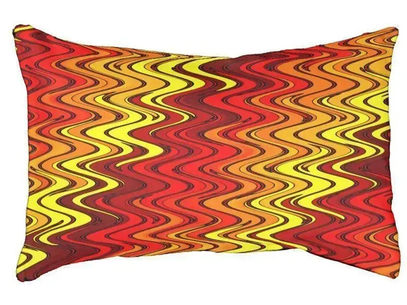 Dog Beds-WAVY #2 Indoor/Outdoor Dog Beds-Reds, Oranges & Yellows-from COLORADDICTED.COM-