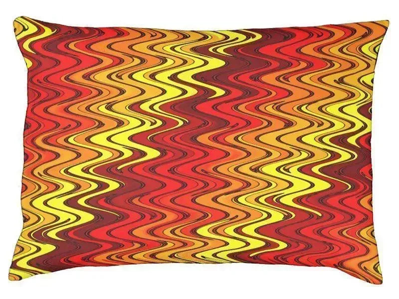 Dog Beds-WAVY #2 Indoor/Outdoor Dog Beds-Reds, Oranges & Yellows-from COLORADDICTED.COM-