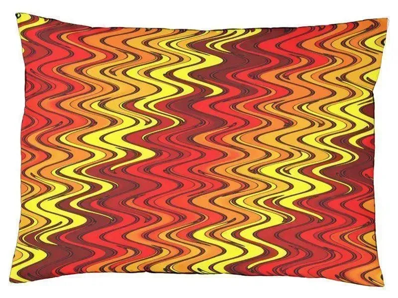 Dog Beds-WAVY #2 Indoor/Outdoor Dog Beds-Reds, Oranges & Yellows-from COLORADDICTED.COM-