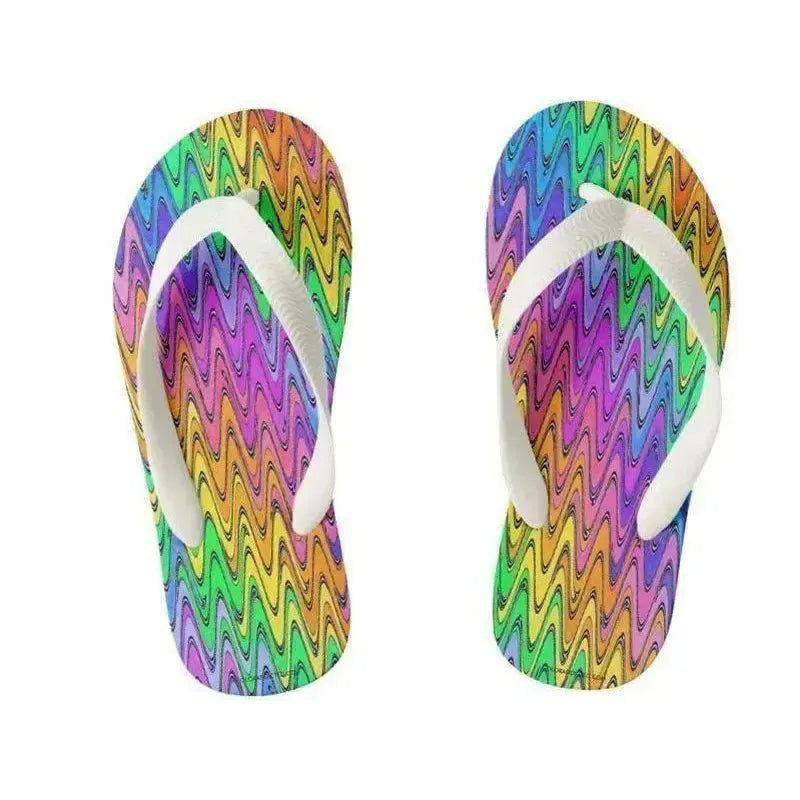 Kids Flip Flops-WAVY #2 Kids Flip Flops-from COLORADDICTED.COM-
