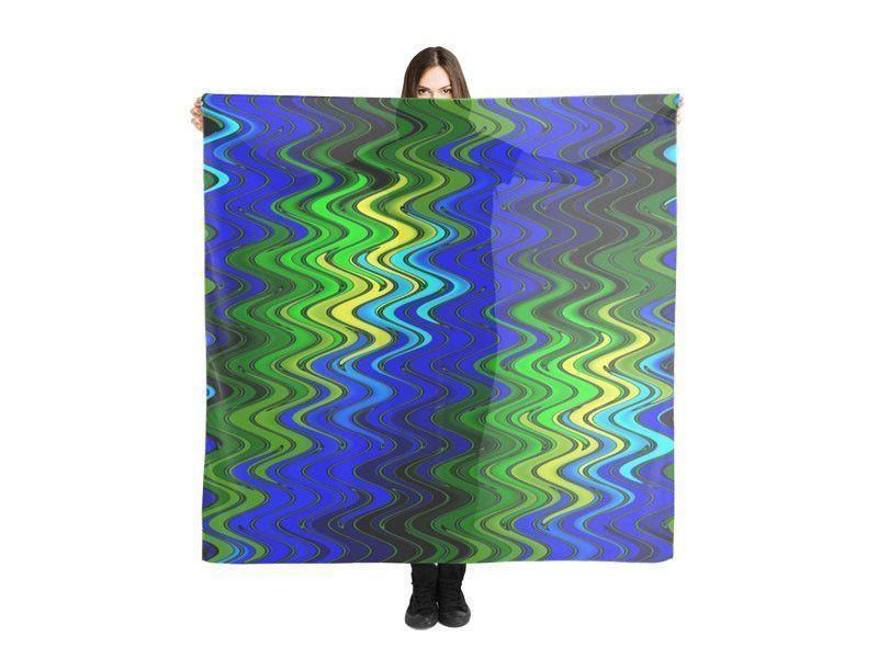Large Square Scarves & Shawls-WAVY #2 Large Square Scarves & Shawls-from COLORADDICTED.COM-