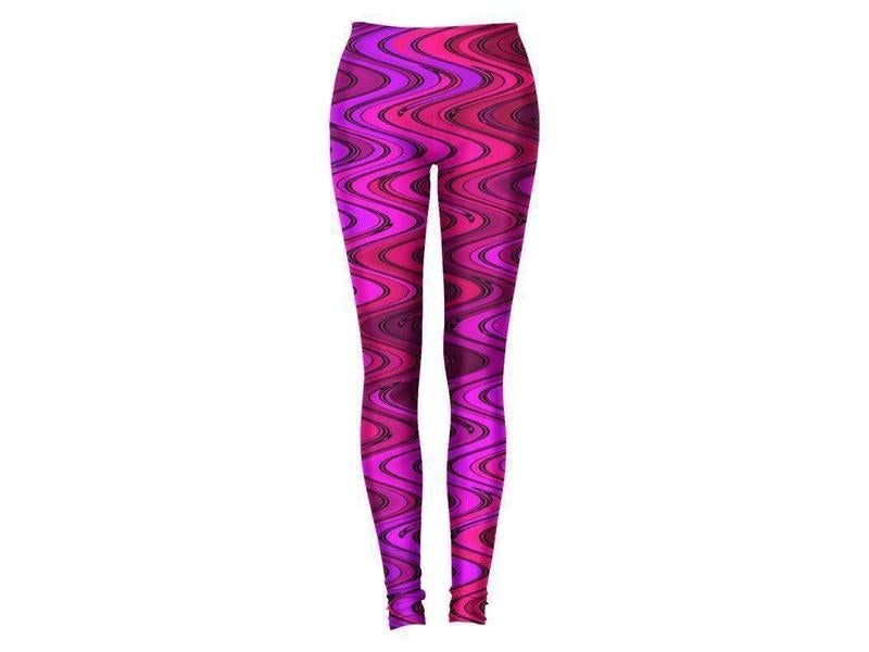 Leggings-WAVY #2 Leggings-Purples &amp; Fuchsias &amp; Violets &amp; Magentas-from COLORADDICTED.COM-