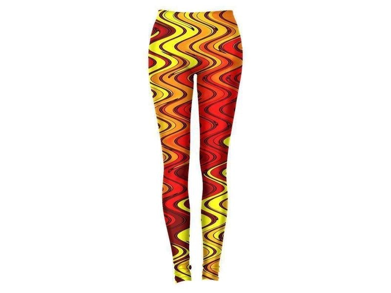 Leggings-WAVY #2 Leggings-Reds &amp; Oranges &amp; Yellows-from COLORADDICTED.COM-