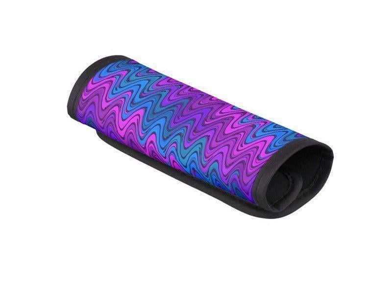 Luggage Handle Wraps-WAVY #2 Luggage Handle Wraps-Purples &amp; Violets &amp; Turquoises-from COLORADDICTED.COM-