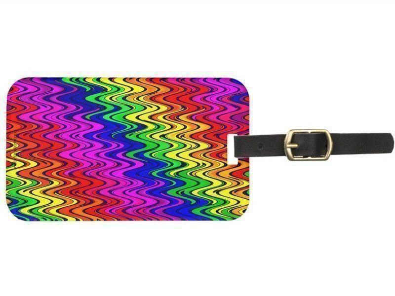 Luggage Tags-WAVY #2 Luggage Tags-Multicolor Bright-from COLORADDICTED.COM-