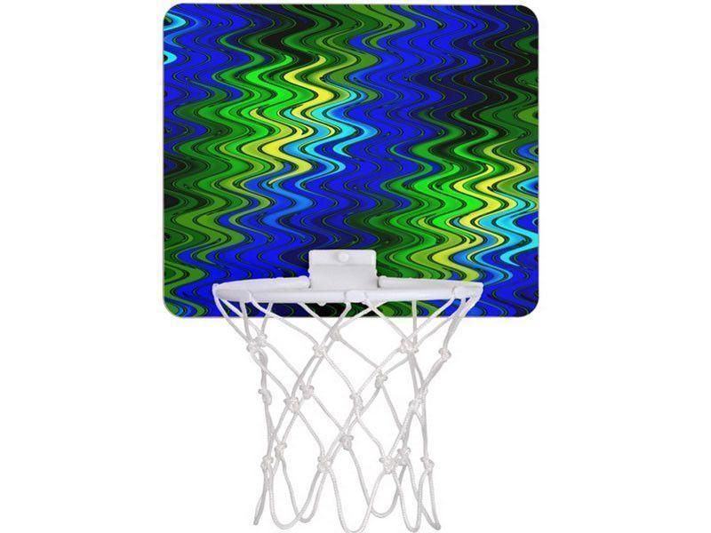 Mini Basketball Hoops-WAVY #2 Mini Basketball Hoops-Blues &amp; Greens &amp; Yellows-from COLORADDICTED.COM-