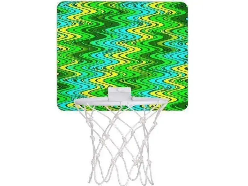 Mini Basketball Hoops-WAVY #2 Mini Basketball Hoops-Greens & Yellows & Light Blues-from COLORADDICTED.COM-