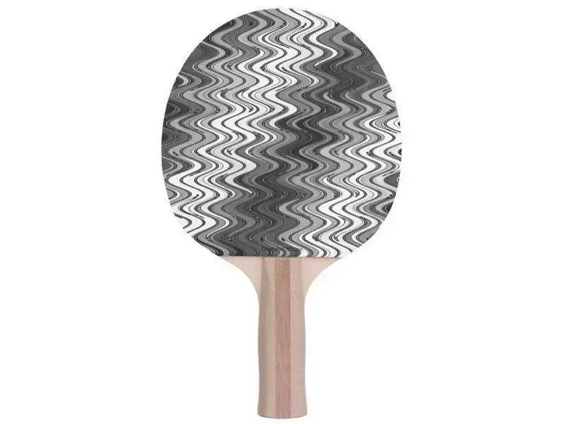 Ping Pong Paddles-WAVY #2 Ping Pong Paddles-Grays & White-from COLORADDICTED.COM-