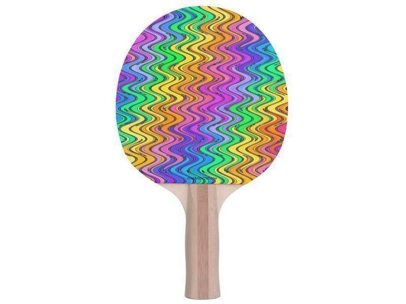 Ping Pong Paddles-WAVY #2 Ping Pong Paddles-Multicolor Light-from COLORADDICTED.COM-