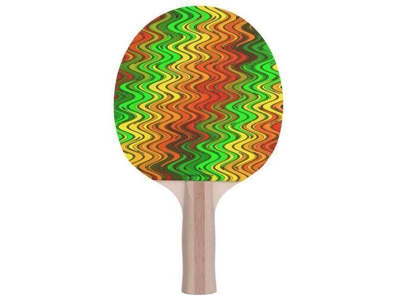 Ping Pong Paddles-WAVY #2 Ping Pong Paddles-from COLORADDICTED.COM-