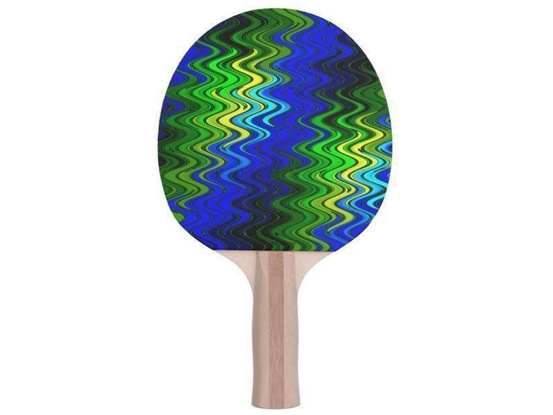 Ping Pong Paddles-WAVY #2 Ping Pong Paddles-from COLORADDICTED.COM-