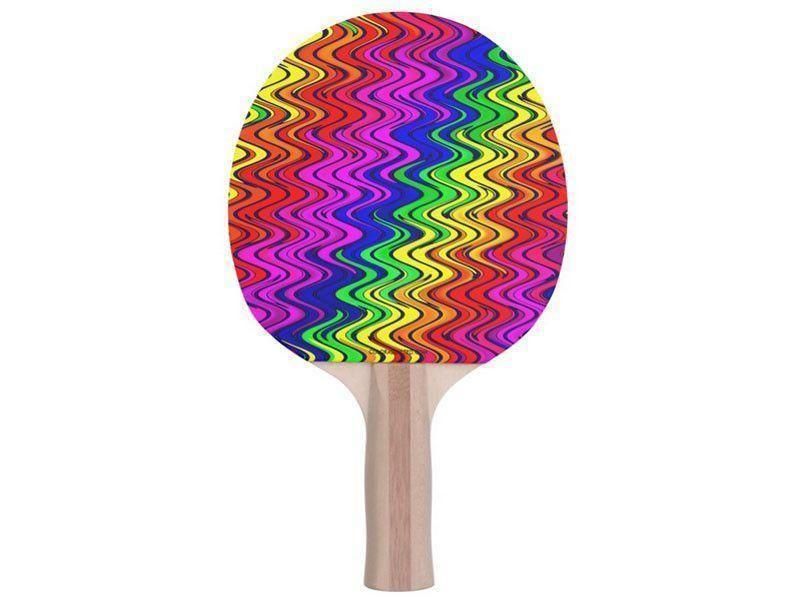 Ping Pong Paddles-WAVY #2 Ping Pong Paddles-from COLORADDICTED.COM-