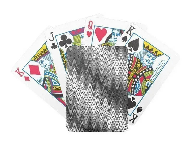 Playing Cards-WAVY #2 Premium Bicycle® Playing Cards-Grays & White-from COLORADDICTED.COM-