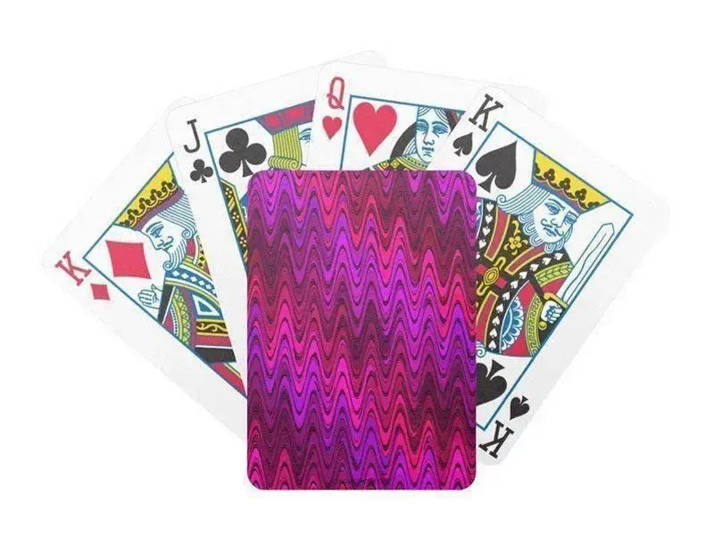 Playing Cards-WAVY #2 Premium Bicycle® Playing Cards-Purples & Fuchsias & Violets & Magentas-from COLORADDICTED.COM-