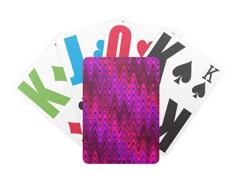 Playing Cards-WAVY #2 Premium Bicycle® E-Z See® LoVision® Playing Cards for visually impaired players-Purples &amp; Fuchsias &amp; Violets &amp; Magentas-from COLORADDICTED.COM-
