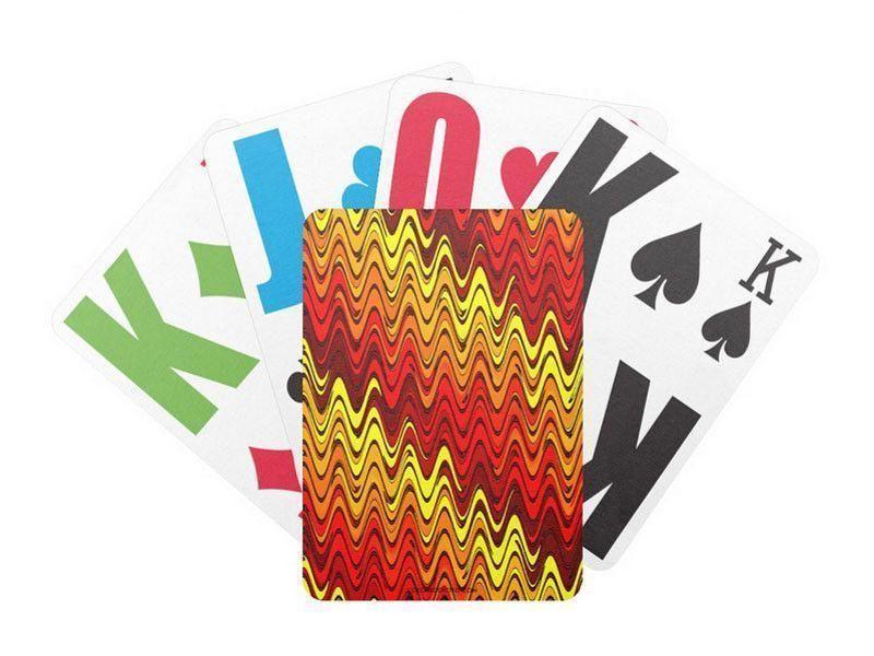 Playing Cards-WAVY #2 Premium Bicycle® E-Z See® LoVision® Playing Cards for visually impaired players-Reds &amp; Oranges &amp; Yellows-from COLORADDICTED.COM-